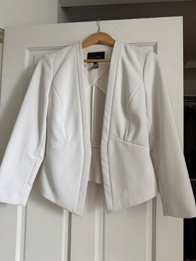 Banana Republic White Open-Front Women's modern Blazer